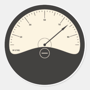 Retro-Style analoges Messuhr-Dial Runder Aufkleber