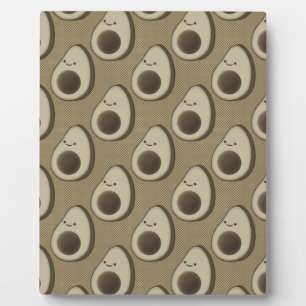 Retro-Style Avocado-Muster Fotoplatte