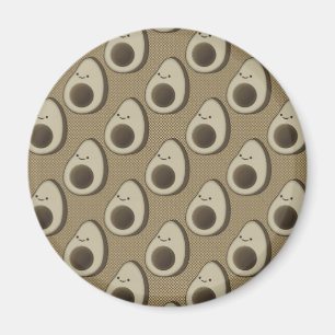 Retro-Style Avocado-Muster Magnet