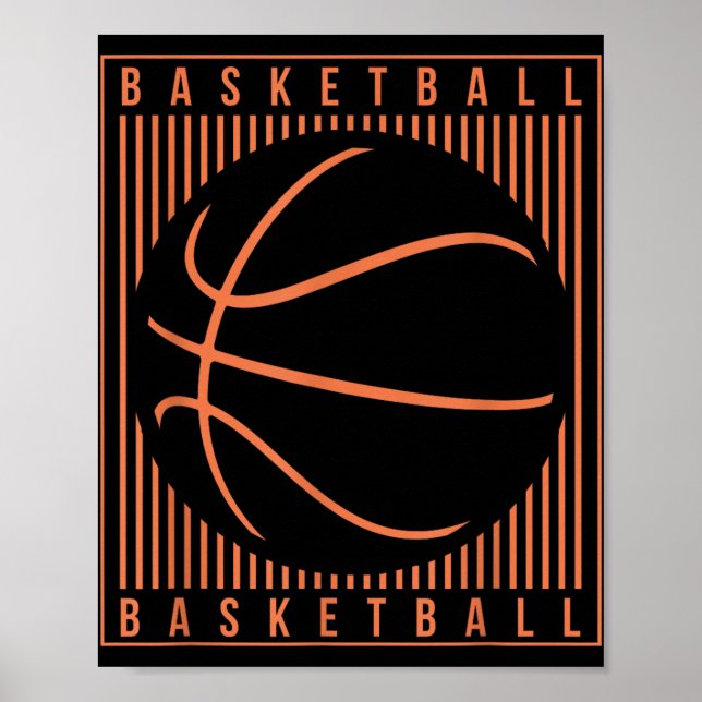 Retro Style Basketball Spielkids Boys 10-12 12- Poster (Vorne)