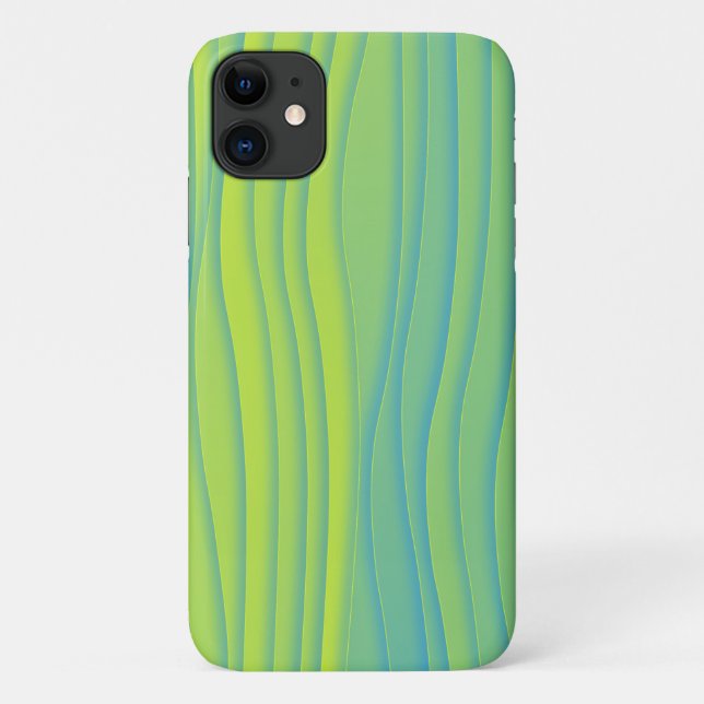 Retro Style Beach Wave Art Phone Case (Rückseite)