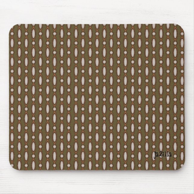 Retro Style Beaded Vorhang Khaki Mousepad (Vorne)