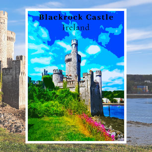 Retro Style Blackrock Castle, Cork Irland Postkarte