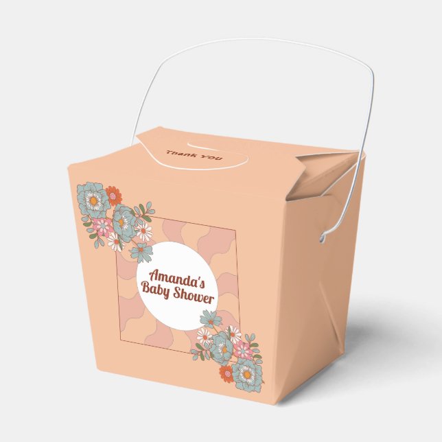 Retro Style Blume Baby Showbox Geschenkschachtel (Vorderseite)