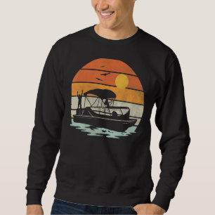 Retro Style Captain Boating Pontoon Captain Sweatshirt