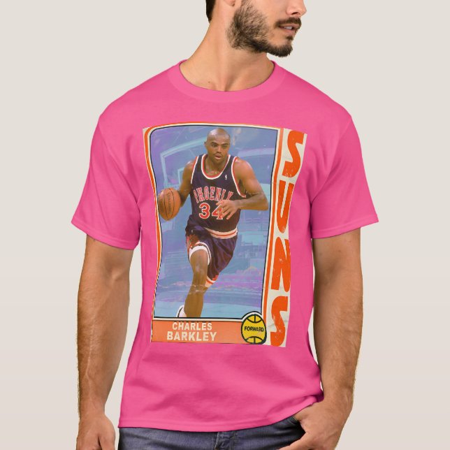 Retro Style Charles Barkley Trading Card T-Shirt (Vorderseite)