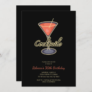 Retro-Style Cocktail-Party Einladungen
