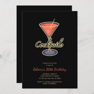 Retro-Style Cocktail-Party Einladungen