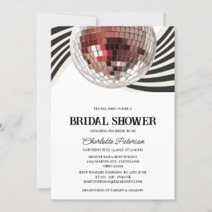 Retro Style Disco Brautparty Einladung