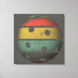 Retro Style Distressed Pickleball Art Leinwanddruck