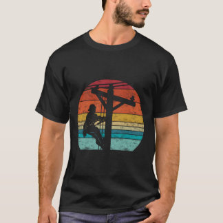 Retro Style Electric Cable Lineman T-Shirt