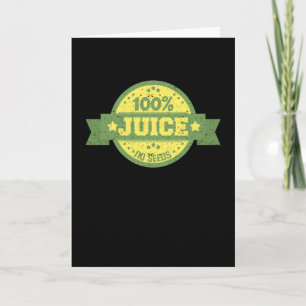 Retro Style Funny Vasectomy 100% Juice No Seeds Karte