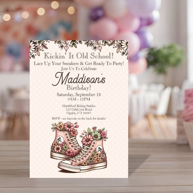 Retro Style Geburtstagseinladung Einladung (Instant Download available! )