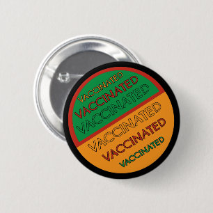 Retro Style geimpft (Schwarzer Hintergrund) Button