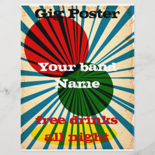 Retro-Style-Grunge-Plakat Flyer
