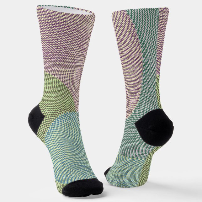 Retro Style Hahnentrittmuster Crazy Pattern Socken (Gewinkelt)