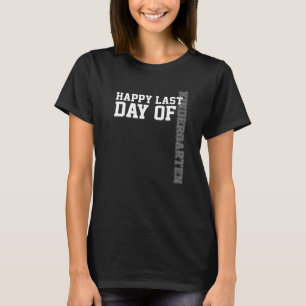 Retro Style Happy Letzten Tag Kindergarten Lehrer T-Shirt