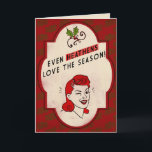 Retro-Style Heathen Holiday Card Feiertagskarte<br><div class="desc">.</div>