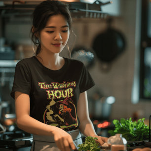 Retro-Style Hexe Darstellend Magic Spellbindung T-Shirt