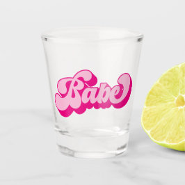 Retro Style Hot Pink Babe Junggeselinnen-Abschied Schnapsglas