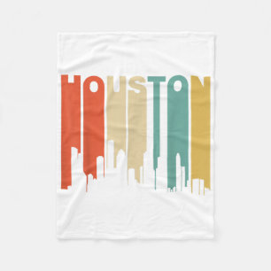 Retro-Style-Houston-Texas-Skyline aus den 1970er J Fleecedecke
