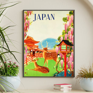 Retro Style Japan Dealer Travel Poster