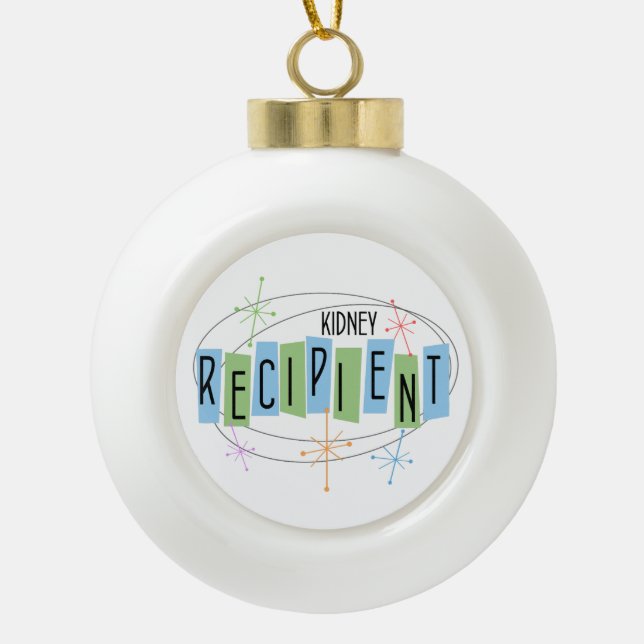 Retro Style Keramik Kugel-Ornament (Vorderseite)