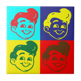 Retro-Style Keramik Tile Untersetzer