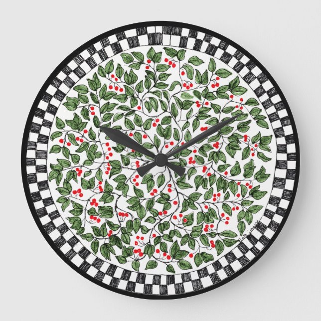 Retro Style Kitchlock Große Wanduhr (Vorderseite)