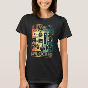 Retro Style Level 35 Unlock Gamer Geburtstag T-Shirt