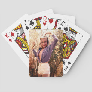 Retro-Style "Natürliche Frau" Spielkarten