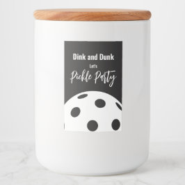 Retro Style Neon Black Themed Pickleball Geburtsta Lebensmitteletikett