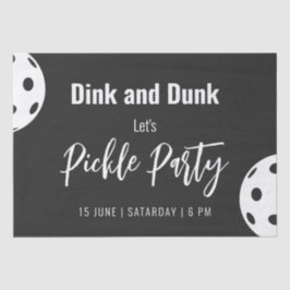 Retro Style Neon Black Themed Pickleball Geburtsta Seidenpapier