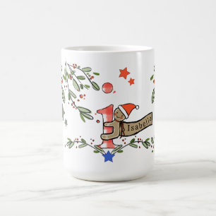 Retro Style Niedliche Weihnachtsmonogramm I mit Na Kaffeetasse