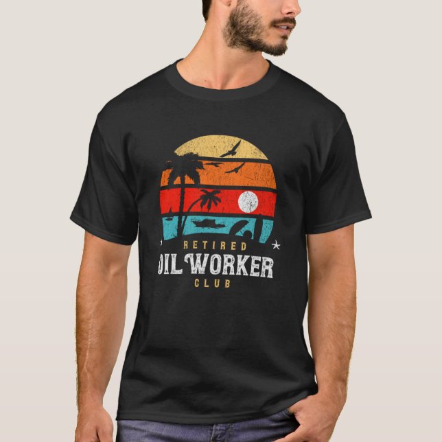 Retro Style Pension Gag Idee Entschlacktes Öl T-Shirt (Vorderseite)