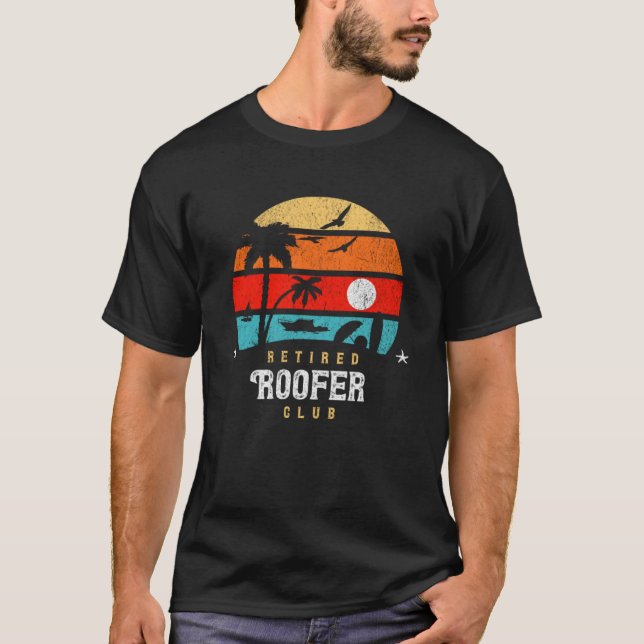 Retro Style Pension Gag Idee Ruhender Roofer T-Shirt (Vorderseite)