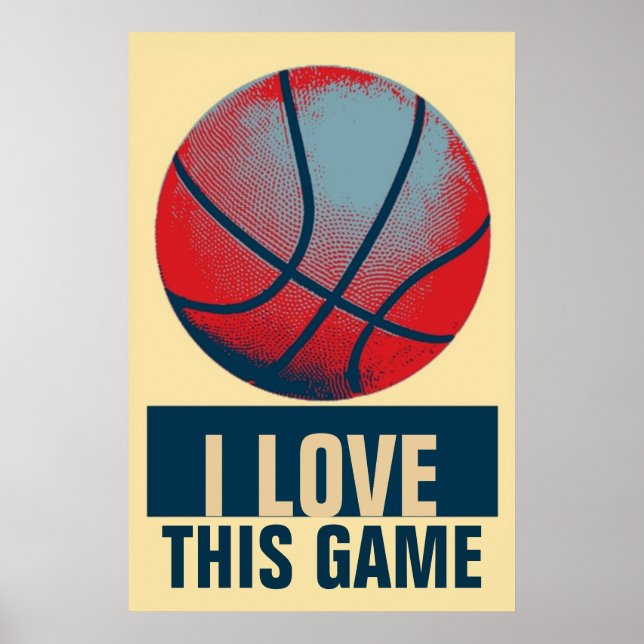 Retro Style Pop Art Basketball Motivierend Poster (Vorne)