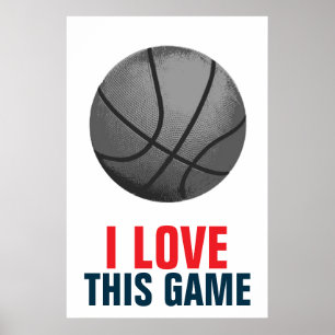 Retro Style Pop Art Basketball Motivierend Poster