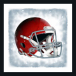 Retro Style Pop Art Red Football Helm Poster<br><div class="desc">American Sport Games Digital Artworks - Pop Art Style Football Helmet</div>