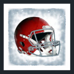 Retro Style Pop Art Red Football Helm Poster<br><div class="desc">American Sport Games Digital Artworks - Pop Art Style Football Helmet</div>