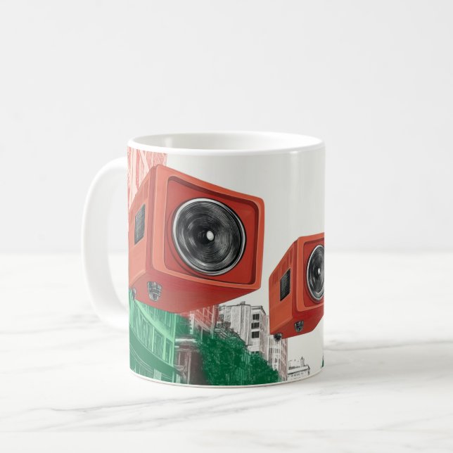 Retro-style portable radio cassette players kaffeetasse (Vorderseite Links)