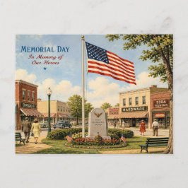 Retro-Style-Postkarte zum Memorial Day Feiertagspostkarte