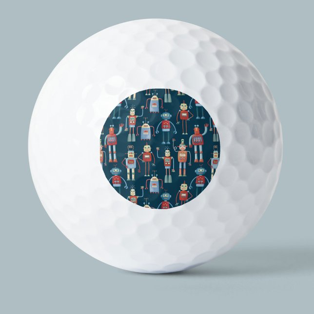 Retro Style Robots der 50er Jahre Golfball (Von Creator hochgeladen)