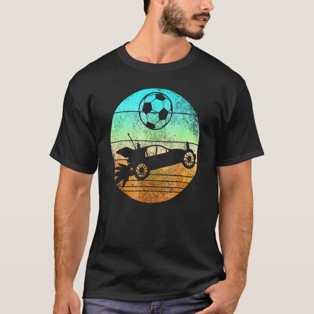 Retro Style Rocket Rc Soccer Car League Gamer Gesc T-Shirt (Vorderseite)