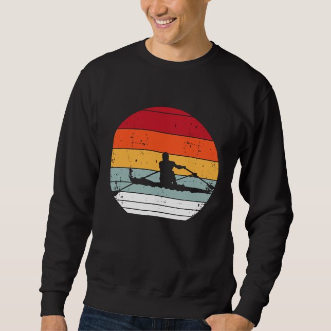 Retro Style Rowing Funny Rower Bootteam Geschenk i Sweatshirt (Vorderseite)