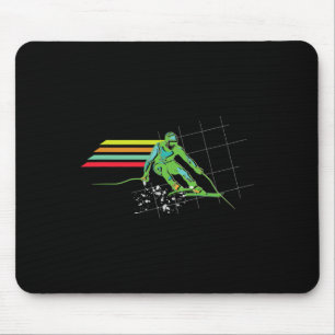 Retro Style Skioberhemd Snow Skishirt Downhill Ski Mousepad