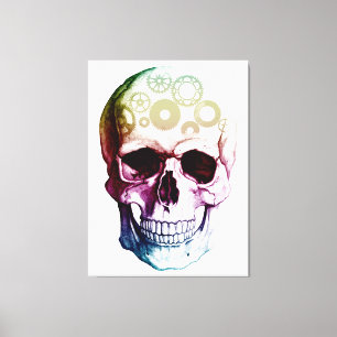 Retro Style Skull Leinwanddruck