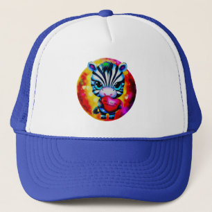 Retro Style Sweet Zebra Valentine Truckerkappe