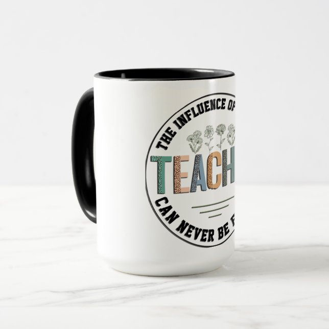 Retro Style Teacher Tasse (Vorderseite Links)