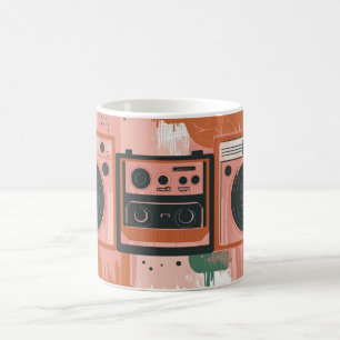 Retro-style tragbare Radiokassettenrekorder Kaffeetasse